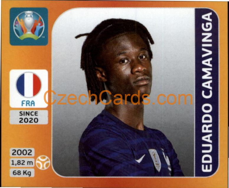 Eduardo Camavinga 2020 Panini UEFA EURO sticker orange #581