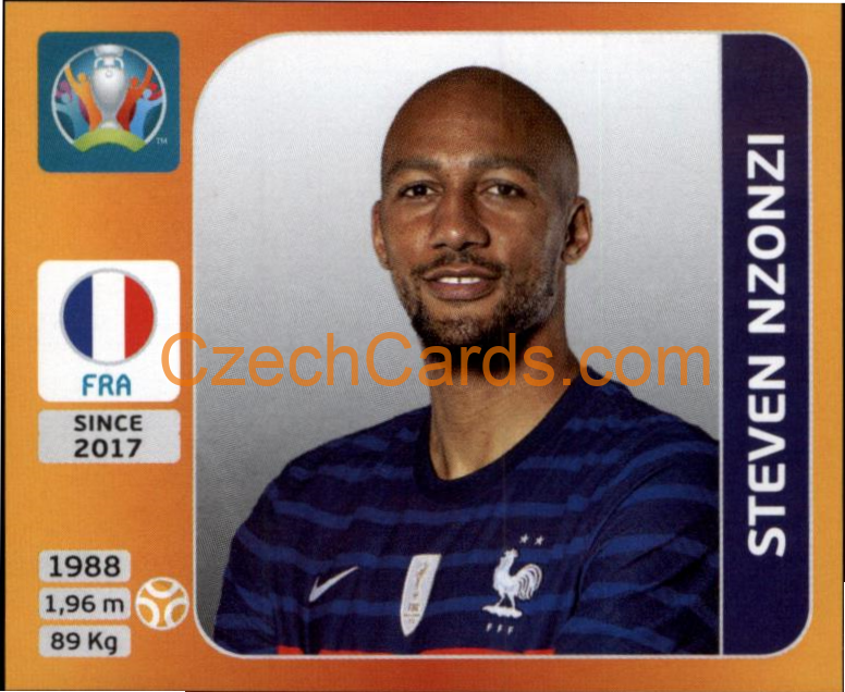 Steven Nzonzi 2020 Panini UEFA EURO sticker orange #583