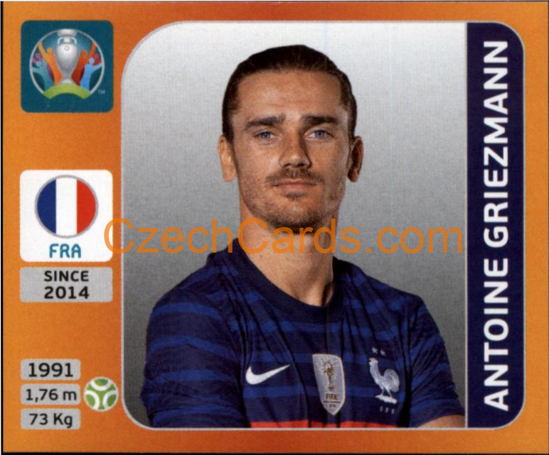 Antoine Griezmann 2020 Panini UEFA EURO sticker orange #589