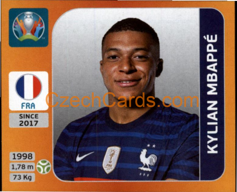 Kylian Mbappé 2020 Panini UEFA EURO sticker orange #591