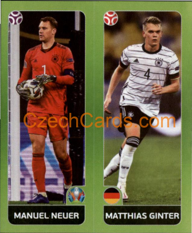 Manuel Neuer / Matthias Ginter 2020 Panini UEFA EURO sticker orange #598