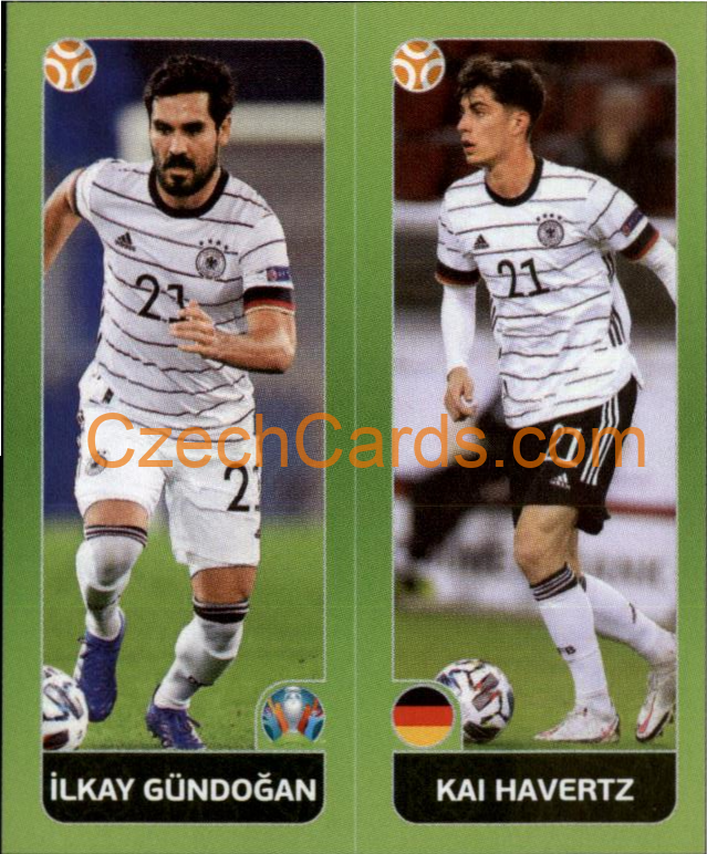 İlkay Gündoğan / Kai Havertz 2020 Panini UEFA EURO sticker orange #601
