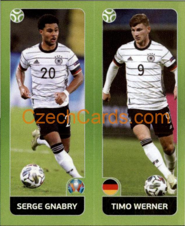 Serge Gnabry / Timo Werner 2020 Panini UEFA EURO sticker orange #603