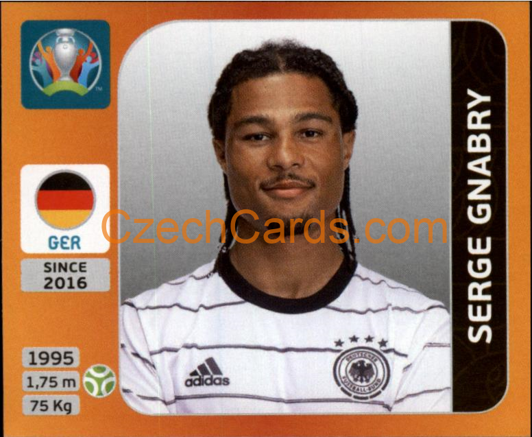 Serge Gnabry 2020 Panini UEFA EURO sticker orange #621