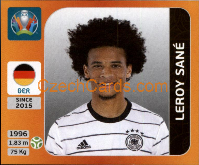 Leroy Sané 2020 Panini UEFA EURO sticker orange #622