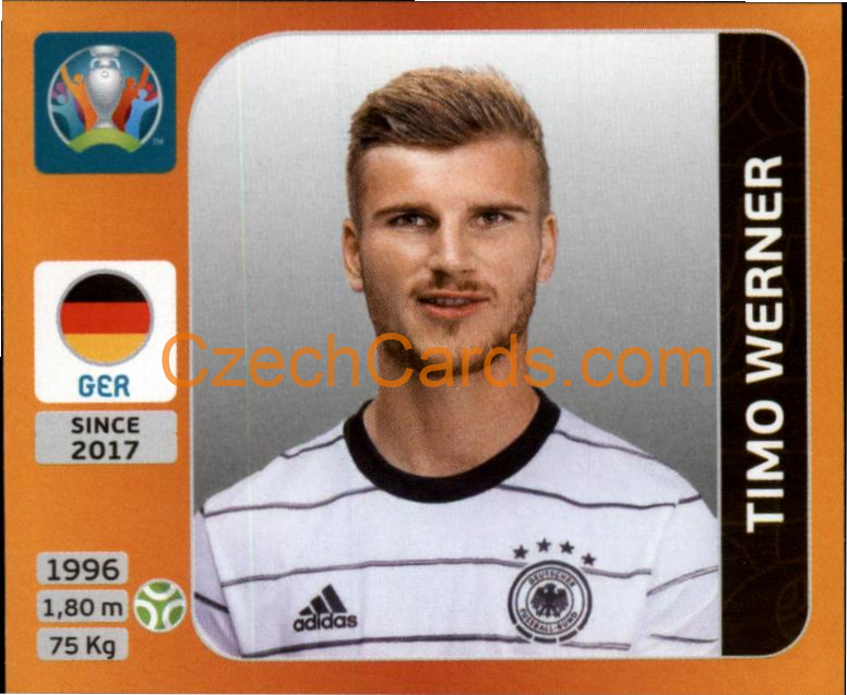 Timo Werner 2020 Panini UEFA EURO sticker orange #624