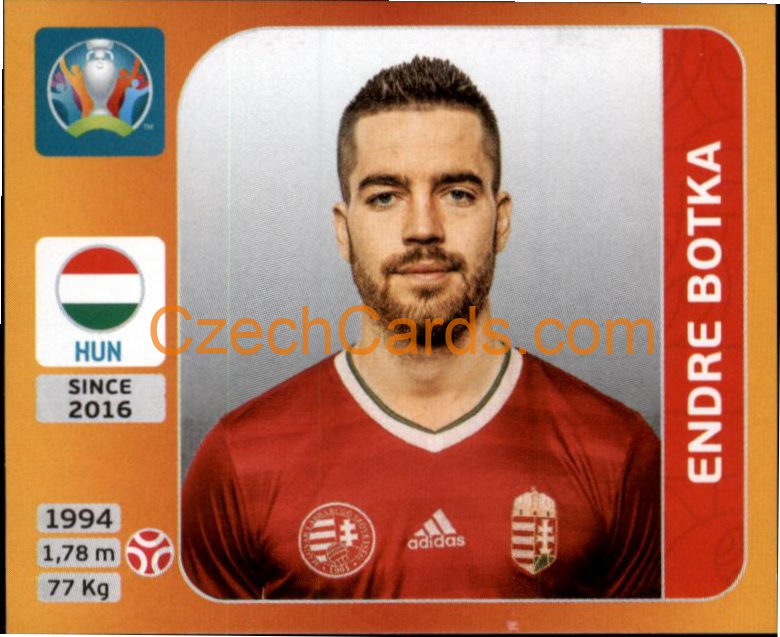 Endre Botka 2020 Panini UEFA EURO sticker orange #629