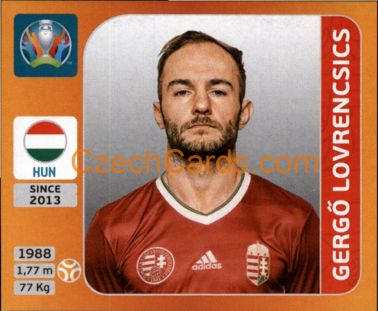 Gergő Lovrencsics 2020 Panini UEFA EURO sticker orange #636