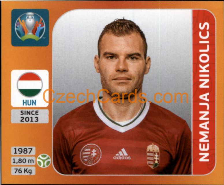 Nemanja Nikolic 2020 Panini UEFA EURO sticker orange #643