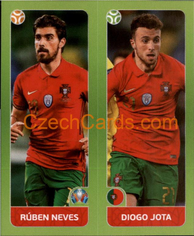 Rúben Neves / Diogo Jota 2020 Panini UEFA EURO sticker orange #656