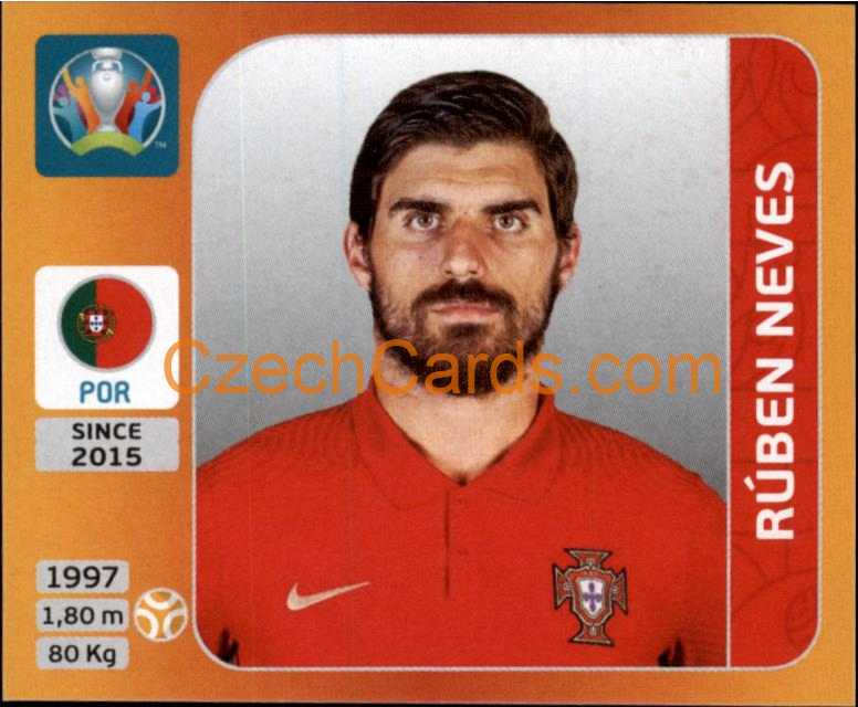 Rúben Neves 2020 Panini UEFA EURO sticker orange #673