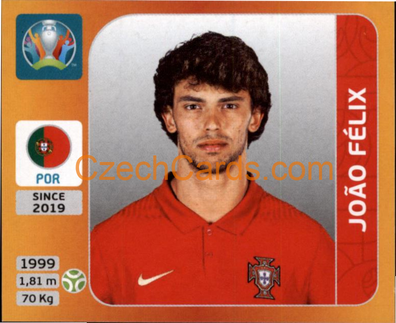 João Félix 2020 Panini UEFA EURO sticker orange #677