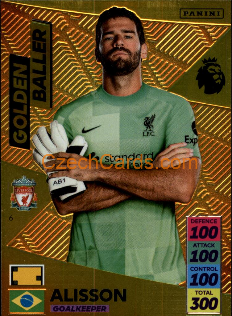 Alisson 2021/22 Panini Adrenalyn EPL Golden Baller #6