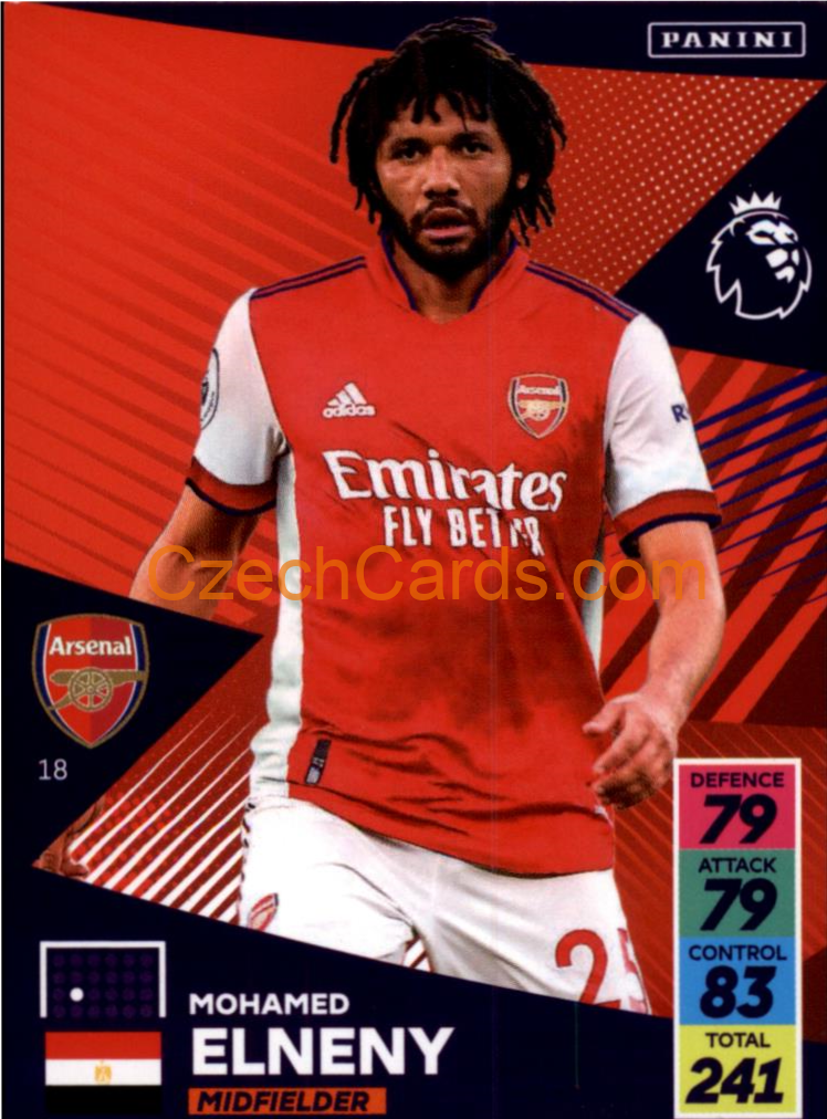 Mohamed Elneny 2021/22 Panini Adrenalyn EPL #18