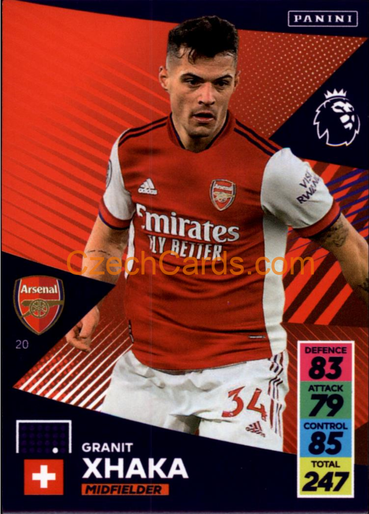 Granit Xhaka 2021/22 Panini Adrenalyn EPL #20