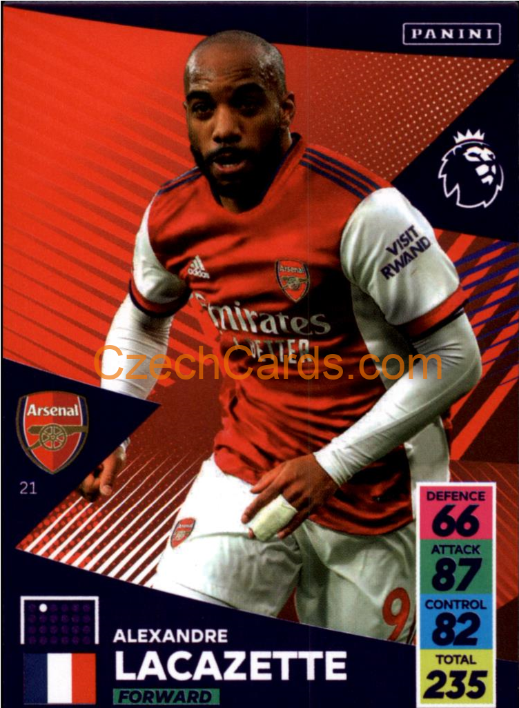 Alexandre Lacazette 2021/22 Panini Adrenalyn EPL #21
