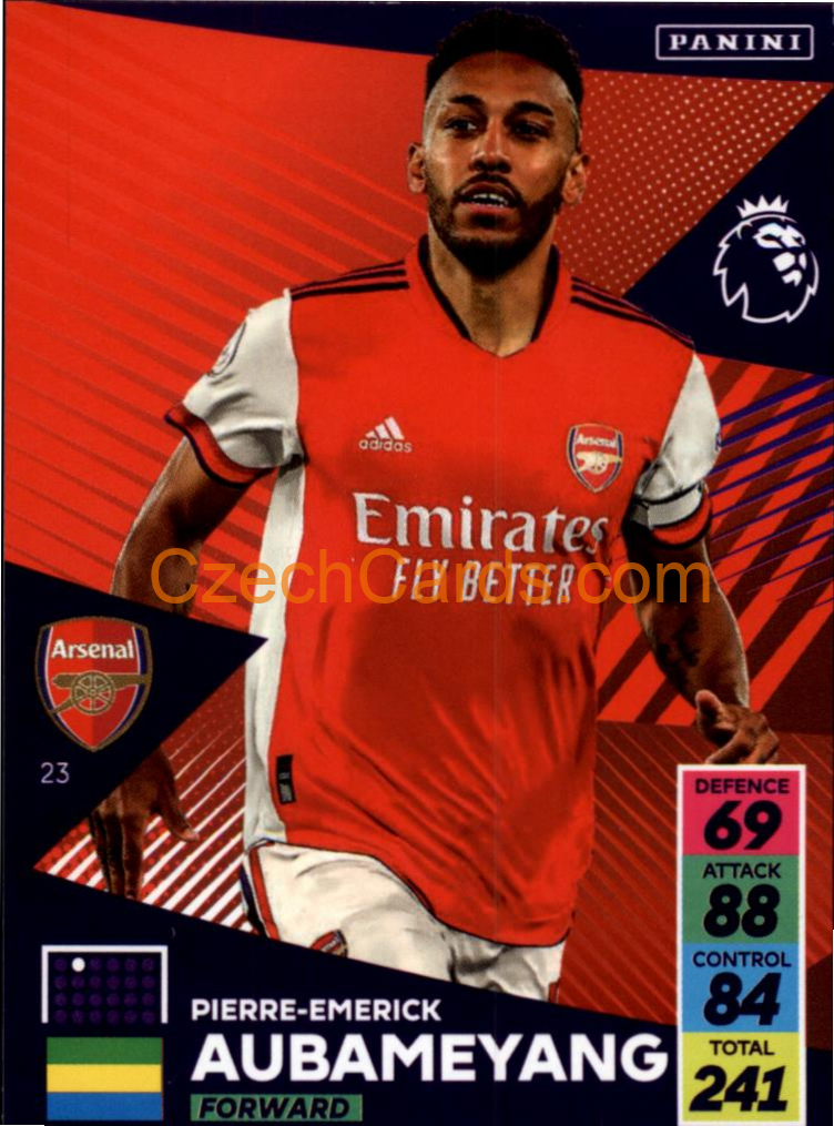 Pierre-Emerick Aubameyang 2021/22 Panini Adrenalyn EPL #23