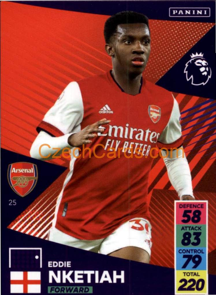 Eddie Nketiah 2021/22 Panini Adrenalyn EPL #25