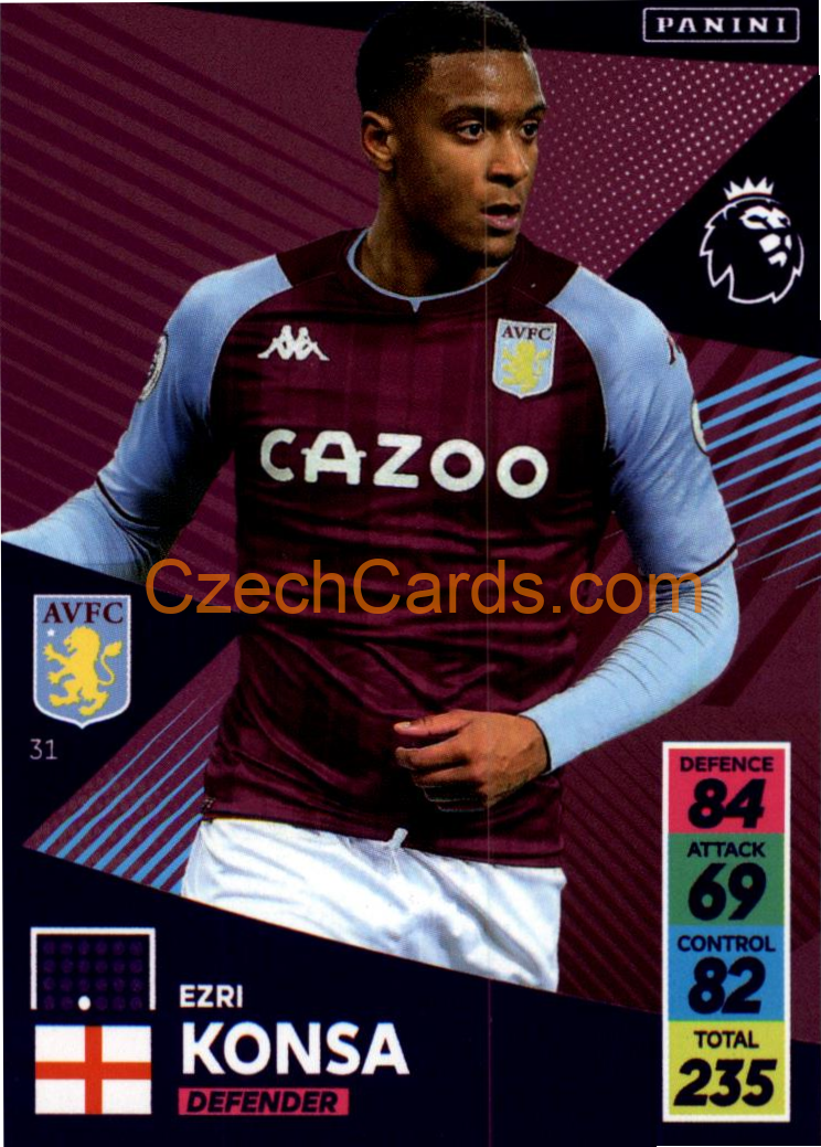 Ezri Konsa 2021/22 Panini Adrenalyn EPL #31