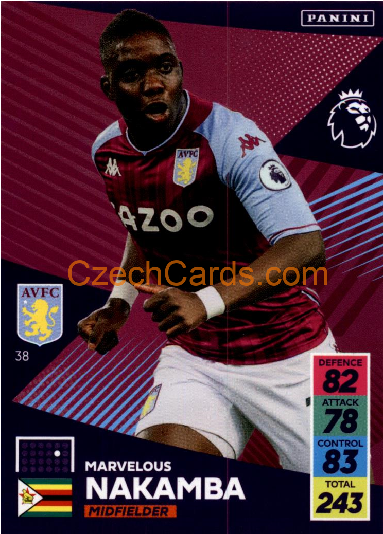 Marvelous Nakamba 2021/22 Panini Adrenalyn EPL #38