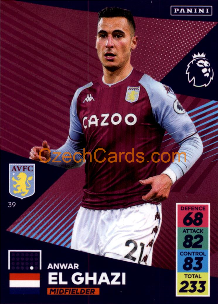 Anwar El Ghazi 2021/22 Panini Adrenalyn EPL #39
