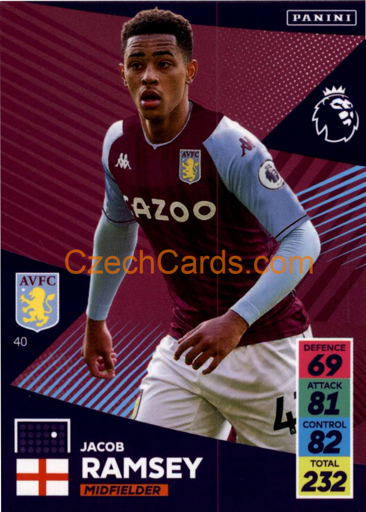 Jacob Ramsey 2021/22 Panini Adrenalyn EPL #40