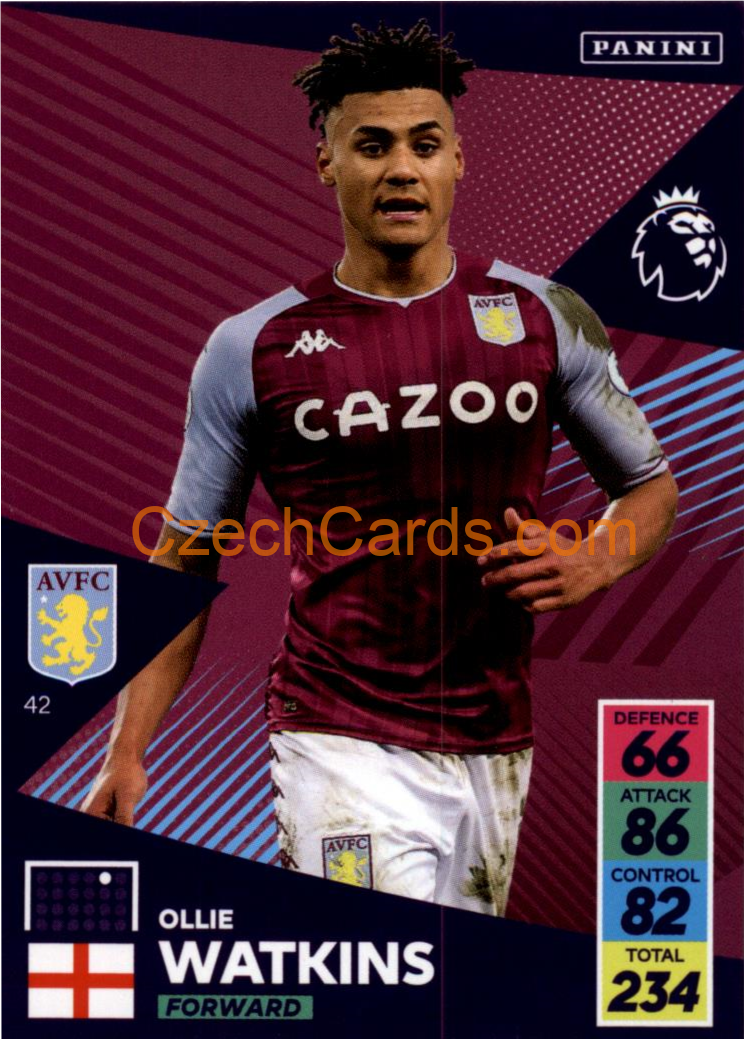 Ollie Watkins 2021/22 Panini Adrenalyn EPL #42