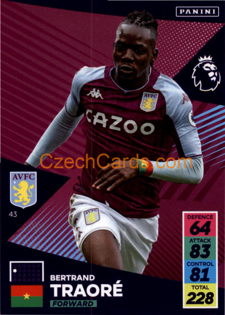 Bertrand Traoré 2021/22 Panini Adrenalyn EPL #43