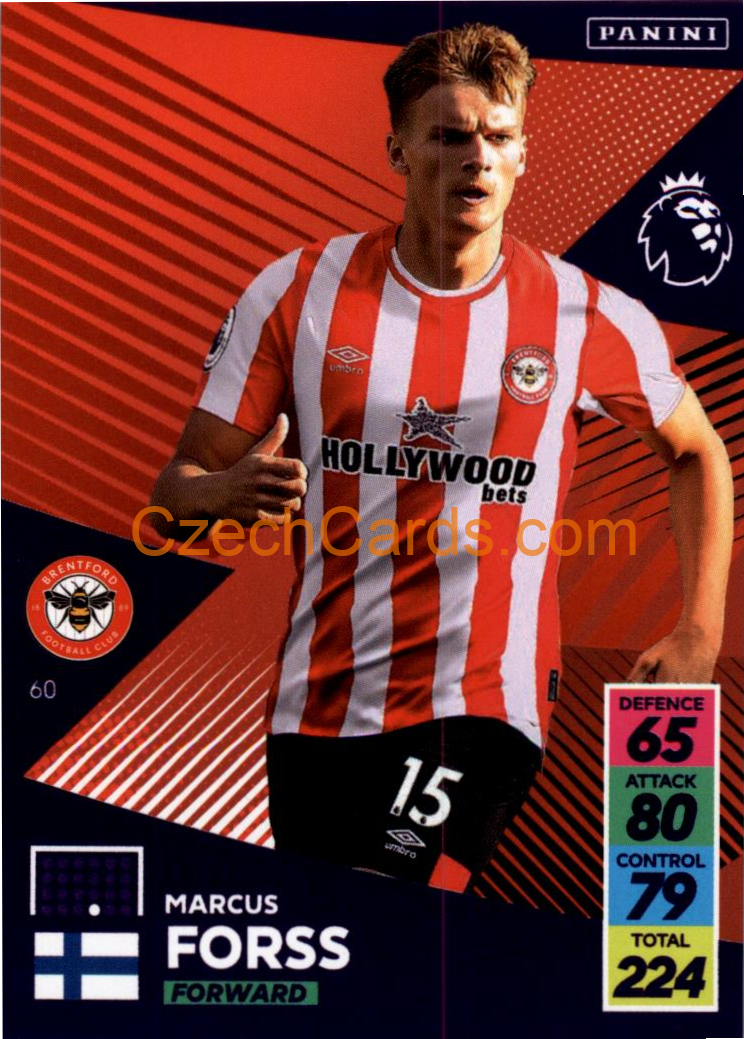 Marcus Forss 2021/22 Panini Adrenalyn EPL #60
