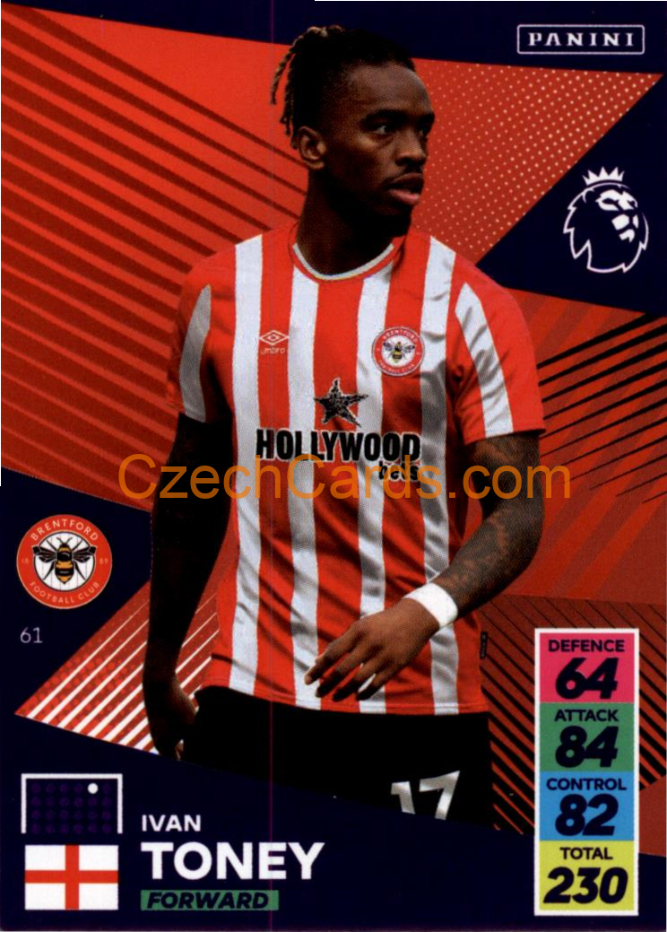Ivan Toney 2021/22 Panini Adrenalyn EPL #61