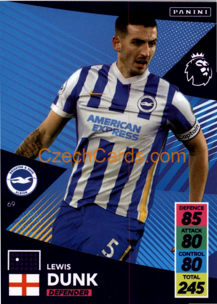 Lewis Dunk 2021/22 Panini Adrenalyn EPL #69