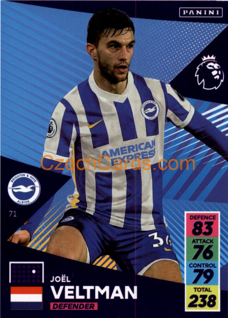 Joël Veltman 2021/22 Panini Adrenalyn EPL #71