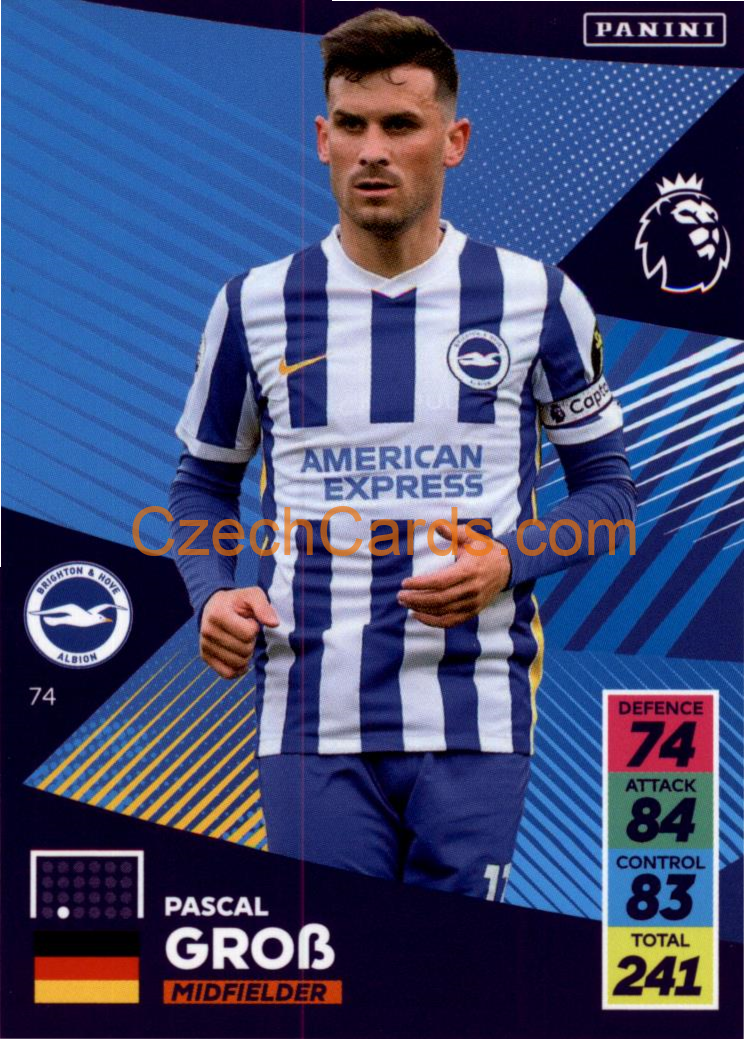 Pascal Gross 2021/22 Panini Adrenalyn EPL #74
