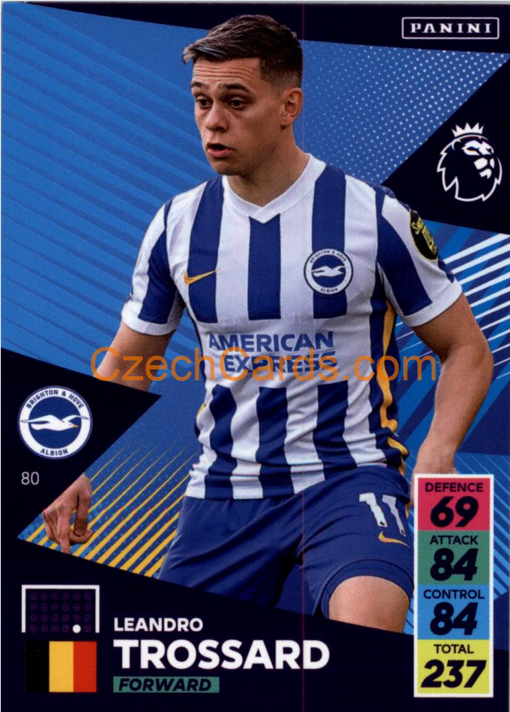 Leandro Trossard 2021/22 Panini Adrenalyn EPL #80