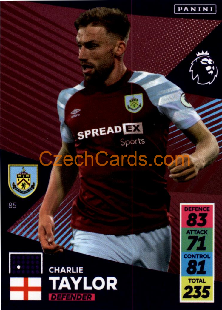 Charlie Taylor 2021/22 Panini Adrenalyn EPL #85