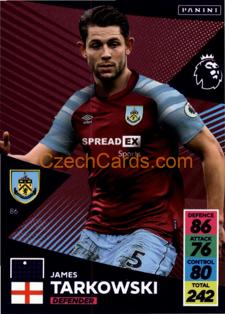 James Tarkowski 2021/22 Panini Adrenalyn EPL #86