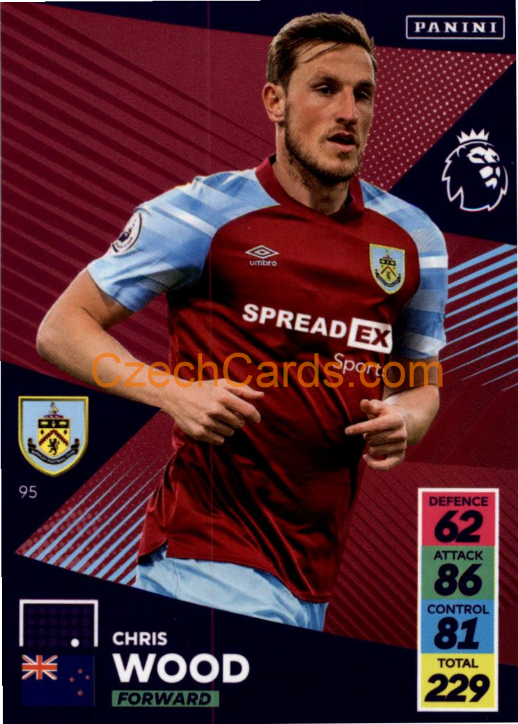 Chris Wood 2021/22 Panini Adrenalyn EPL #95