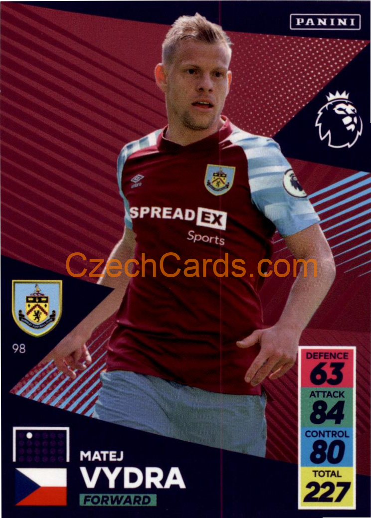 Matej Vydra 2021/22 Panini Adrenalyn EPL #98