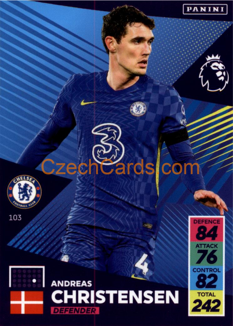Andreas Christensen 2021/22 Panini Adrenalyn EPL #103