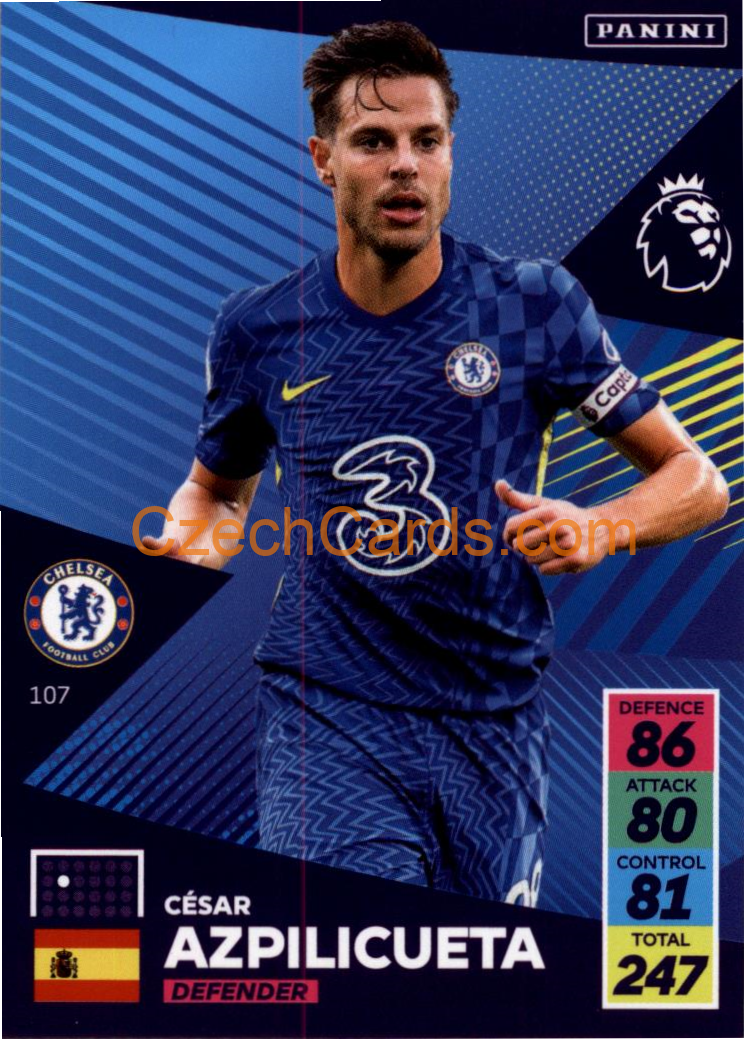 César Azpilicueta 2021/22 Panini Adrenalyn EPL #107
