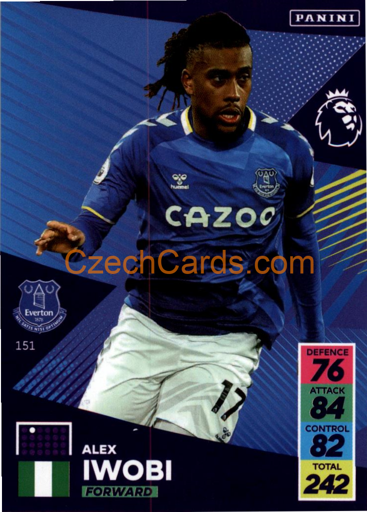 Alex Iwobi 2021/22 Panini Adrenalyn EPL #151