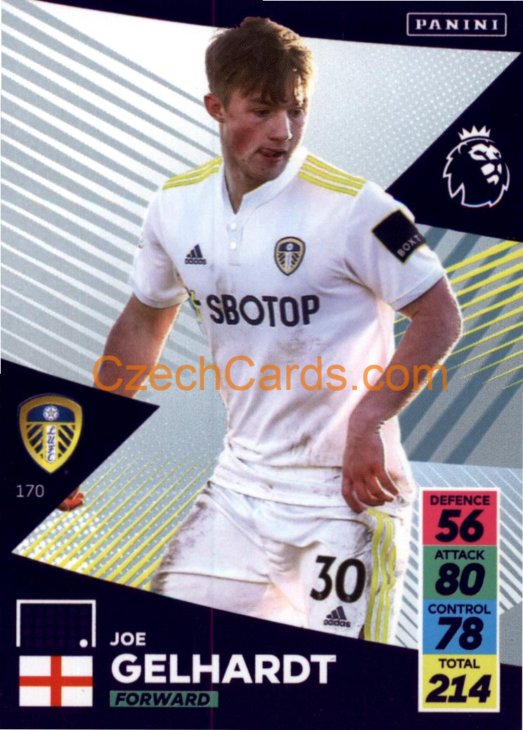 Joe Gelhardt 2021/22 Panini Adrenalyn EPL #170