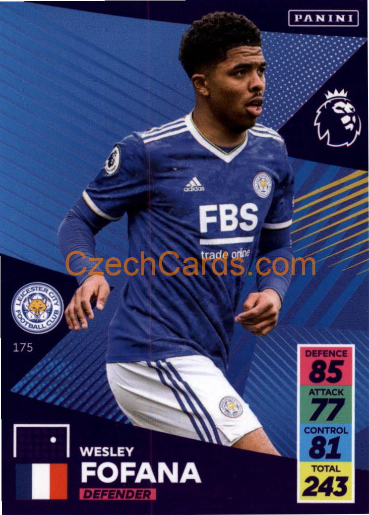 Wesley Fofana 2021/22 Panini Adrenalyn EPL #175