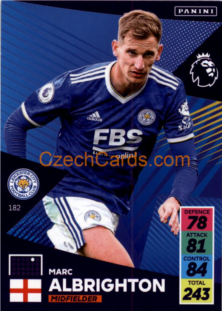 Marc Albrighton 2021/22 Panini Adrenalyn EPL #182