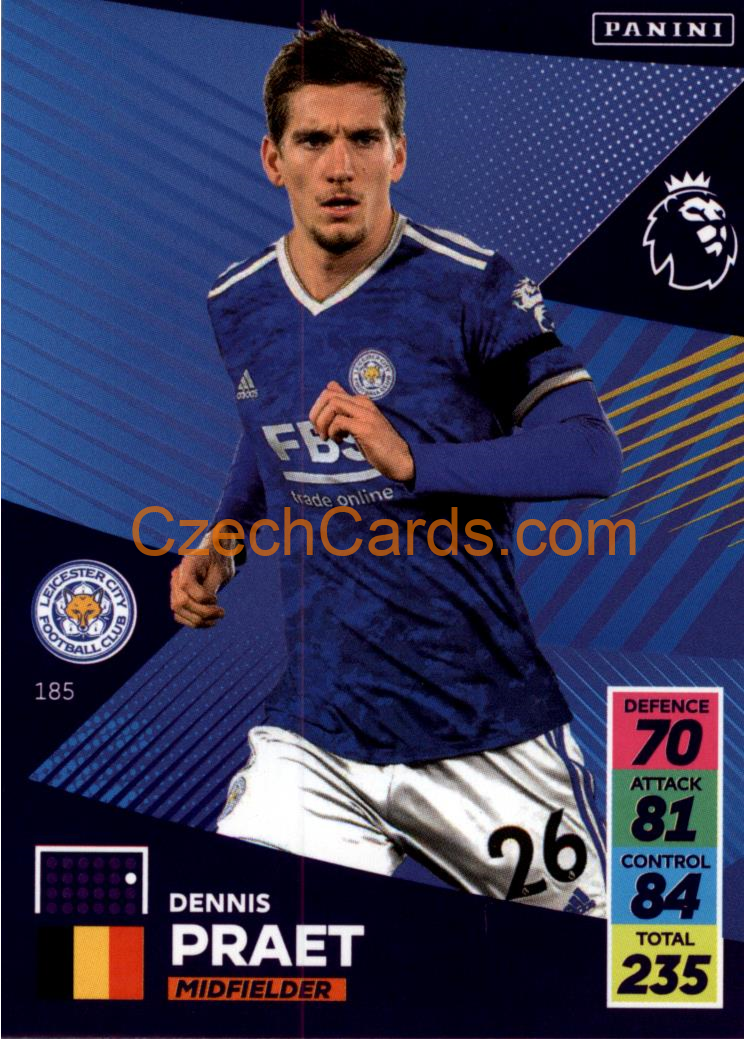 Dennis Praet 2021/22 Panini Adrenalyn EPL #185
