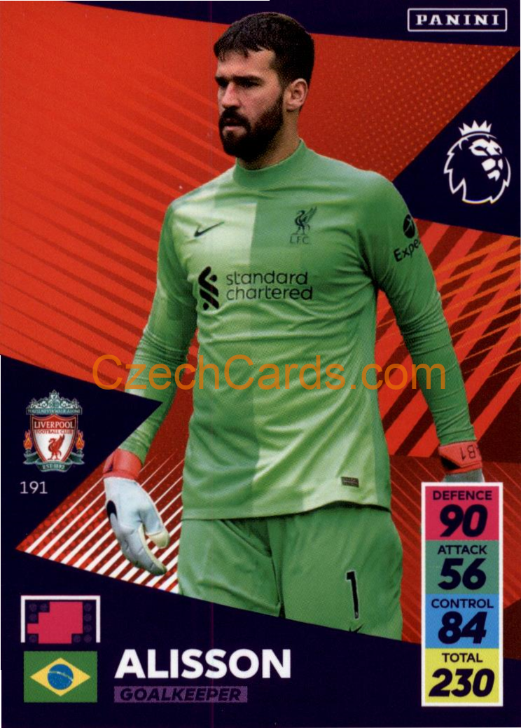 Alisson 2021/22 Panini Adrenalyn EPL #191