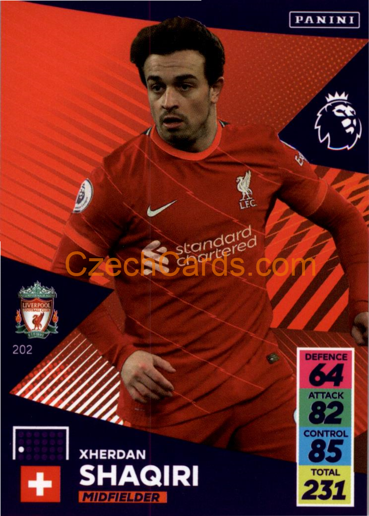 Xherdan Shaqiri 2021/22 Panini Adrenalyn EPL #202