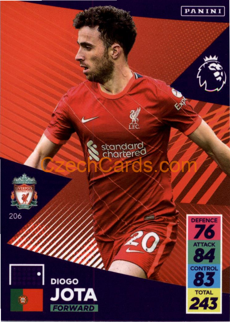 Diogo Jota 2021/22 Panini Adrenalyn EPL #206