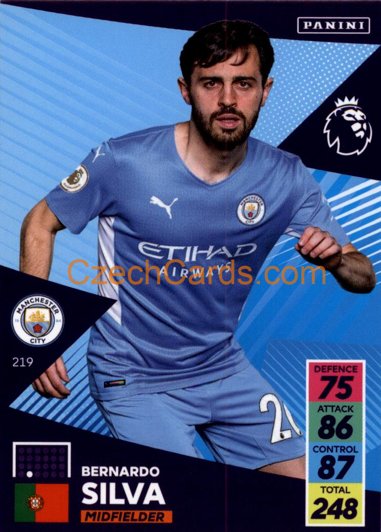 Bernardo Silva 2021/22 Panini Adrenalyn EPL #219