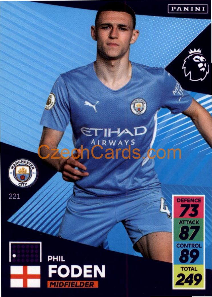Phil Foden 2021/22 Panini Adrenalyn EPL #221